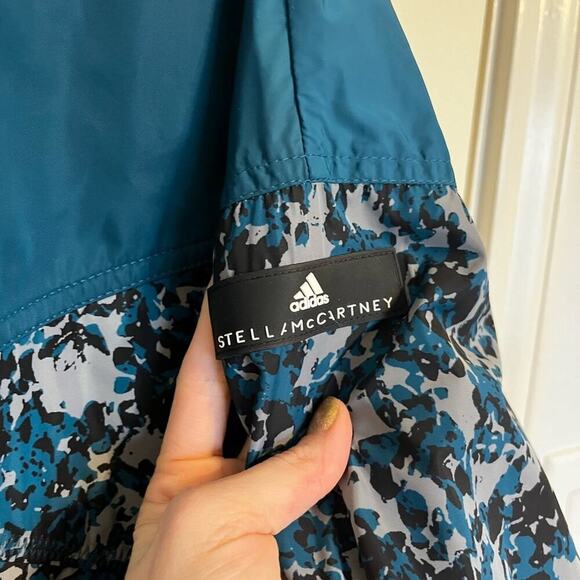 Stella McCartney x Adidas Nylon Pullover Half Zip Atheltic Jacket Hooded Blue M - Picture 4 of 9